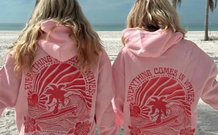 Pink Palm Puff & Hoodie: The Statement of Comfort and Style