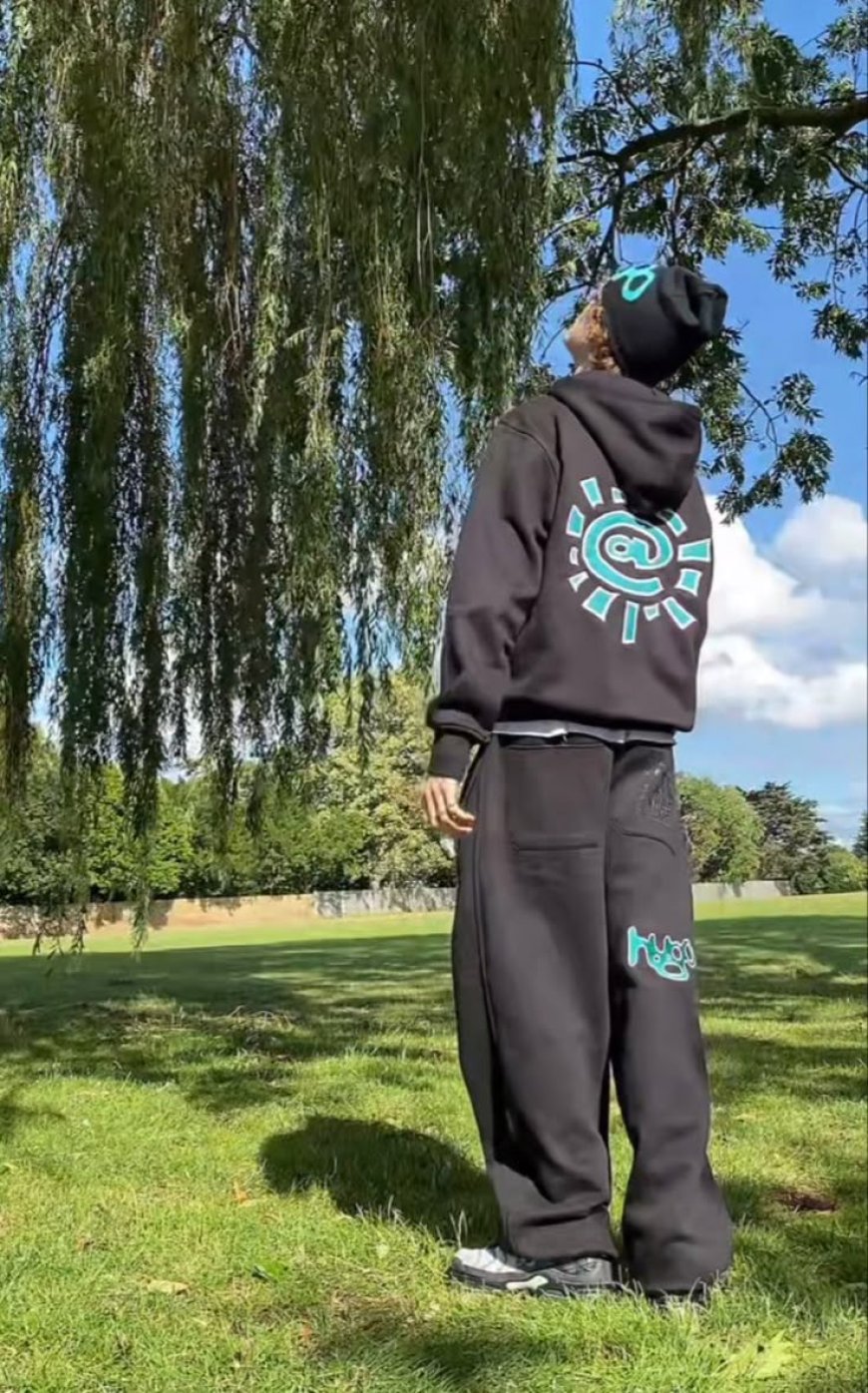 Rocking the Adwysd & Pink Palm Puff Hoodie Look